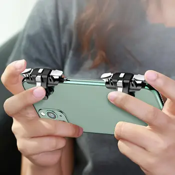 1 Çift C10 Oyun Joystick Duyarlı Yüksek Mukavemetli Hafif Çift Yönlü Yardımcı Telefon Oyun Denetleyicisi Düğmesi