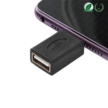 1 Çift USB Erkek Mikro USB Dişi Adaptör Konektörü Şarj Adaptörü Tablet için