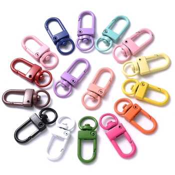10 Adet Sevimli Şeker Renk Mini Anahtarlık Halkası Metal ıstakoz kanca Klip Çanta Araba Anahtarlık Konektörü DIY Takı Yapımı Aksesuarları
