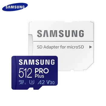 100 % Orijinal SAMSUNG PRO Artı Hafıza Kartı 128G 256GB 512GB A2 V30 Okuma Hızı 160 mb/s'ye kadar TF Kart Sınıf 10 U3 Mikro SD Kart