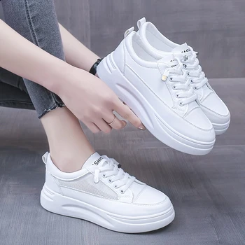 2023 Kadın Ayakkabı moda ayakkabılar Bahar Trendi Rahat Flats Sneakers Kadın Yeni Moda Konfor Beyaz vulkanize platform ayakkabılar