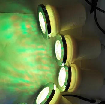 4 adet RGB LED Hottub ışıkları spa jakuzisi Lambası Kemoterapi havuz LED lambası 2 w Buzlu Yüzey ABS plastik 1 denetleyici 1 adaptör