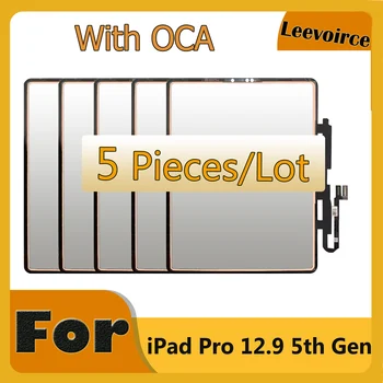 5 Adet OCA Dokunmatik Ekran İçin iPad Pro 12.9 5th 6th GEN İçin Dış Cam Sensörü A2378 A2379 A2461 A2462 A2437 A2764 A2766