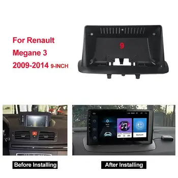 9 İnç Araba Radyo Plastik Fasya Paneli Çerçeve RENAULT Megane 3 2008-2016 için Kurulum DVD GPS Mp5 Dash Montaj Kiti