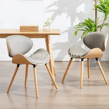 Ahşap Mutfak yemek sandalyeleri İskandinav Yatak Odası Lüks Dresser Tasarımcı Sandalyeler Modern Ergonomik Ceviz Stuhl Ev Mobilyaları WKYZ
