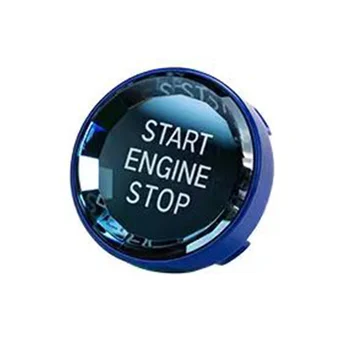 Anahtarı ayar kapağı Kristal Tek Anahtar Motor Çalıştırma Durdurma Düğmesi Sticker BMW 3 5 Serisi için X1 X3 X5 E70 E71 E90 E60 2009-2016