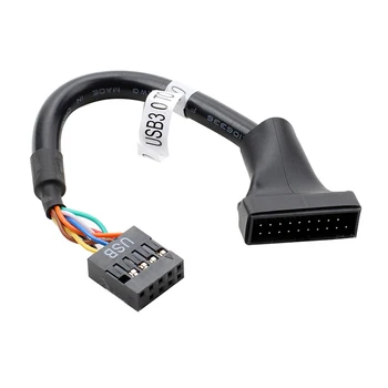 Anakart USB 3.0-2.0 Adaptör Başlık Kablosu Dönüştürücü Anakart USB3. 0 20 pin 9pin USB 2.0 9 pin 20 pin Başlık Köprüsü