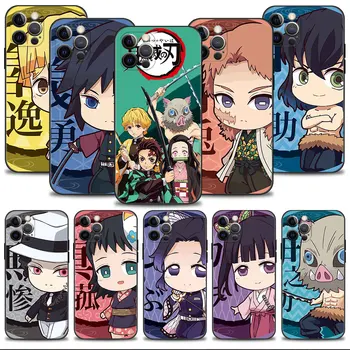 Anime iblis avcısı Etui Coque iPhone 12 8 Artı 11 13 Pro Max 14X7 XS XR 6S SE 6 5S SE2 Mini 5 Silikon Tarzı
