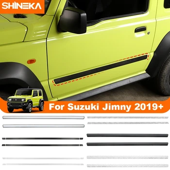 Araba Yan Kapı Vücut Anti-Scratch Guard el tutamağı kapağı Dekorasyon Trim Şeritler Suzuki Jimny İçin JB64 JB74 2019 Up Dış Aksesuarlar
