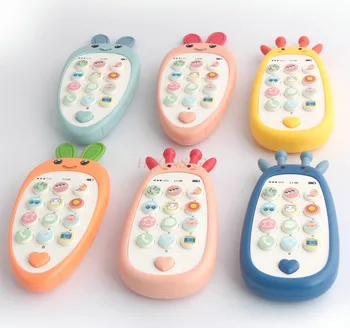Bebek oyuncak müzik cep telefonu çocuk simülasyon bite telefon modeli bebek eğitim ıki dilli 0-2 yaşındaki kız erkek