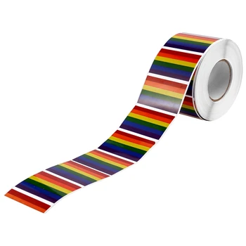 Bir rulo üzerinde 500 adet eşcinsel Gurur gökkuşağı çıkartmalar, destek Lgbt Nedenleri, hediyeler için gurur bayrağı etiketleri, el Sanatları, zarf Sızdırmazlık, 1. 2X2.