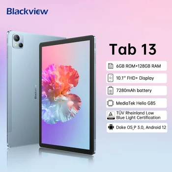 Blackview Tab 13 Tablet PC 10.1 inç Android 12 Google Oyun 4G Telefon Görüşmesi Sekmesi 6GB RAM 128GB ROM 13MP Arka Kamera 7280mAh WiFi