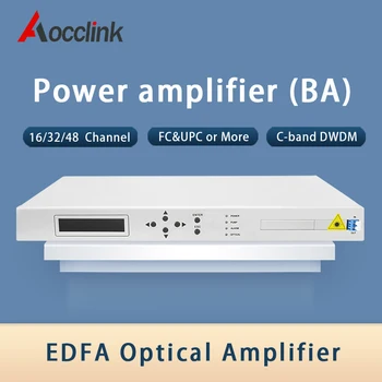 EDFA Optik güç amplifikatörü C-band DWDM Sistemi; CH16 / CH32 / CH48 30dBm Kazanç; DC + AC Güç
