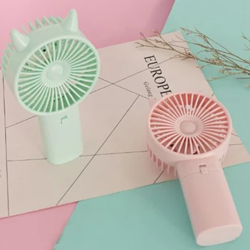 El Mini Fan Kişisel Fan Süper Sessiz 2 Renk Yaz Kapalı Açık Yaz Hava Soğutma Küçük Ev Aletleri