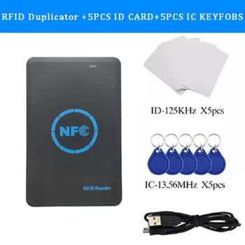 Hızlı Kargo 13.56 MHz Şifreli Programcı RFID kart okuyucu Fotokopi 125 kHz Anahtar fob NFC Akıllı kart okuyucu Yazar Teksir