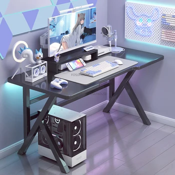 Iskandinav Suni Kurulu e-spor Masaları Ofis Mobilyaları Yatak Odası bilgisayar masası Basit Kişilik Ev Beyaz Oyun Masası