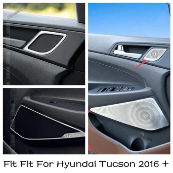Lapetus Yan Araba Kapı Stereo Hoparlör Ses Ses Hoparlör Kapağı Trim Fit Hyundai Tucson 2016 - 2020 İçin Aksesuarları İç