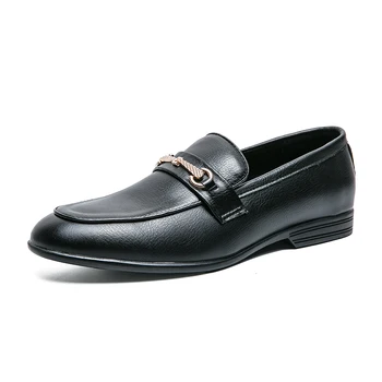 Lüks Marka Erkek deri ayakkabı Ofis Ayakkabı Erkekler Flats Altın Glitter Düğün Ziyafet Loafer'lar erkek resmi ayakkabı