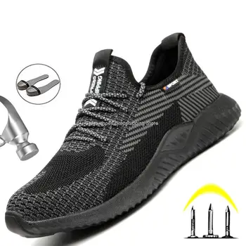 Moda Güvenlik Ayakkabıları Erkekler Çelik Burunlu Spor Ayakkabı Yaz Nefes iş ayakkabısı İnşaat Delinme Geçirmez İş Güvenliği Botları Erkek 36-48