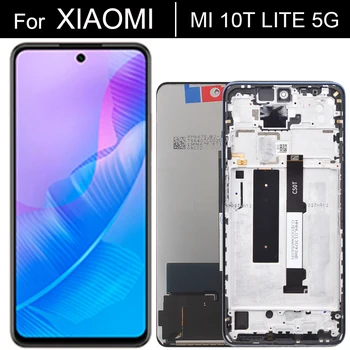 Orijinal Ekran İçin Xiaomi Mi 10 T Lite 5G LCD 10 Dokunmatik Ekran İçin Mi 10 T 10 T Lite 5G M2007J17G Ekran Değiştirme