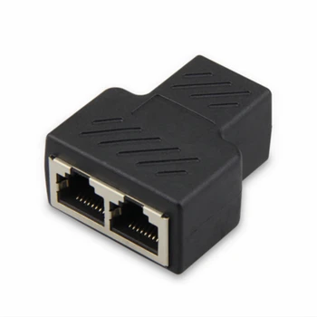 RJ45 Ethernet uzatma kablosu Ağ arayüzü Ağ kablosu konektörü popo eklem Adaptörü 2 in 1 dönüşüm kafa Splitter