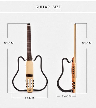 sessiz naylon dize başsız klasik dahili etkisi seyahat taşınabilir kat katlanabilir elektrikli klasik gitar guitare gitar
