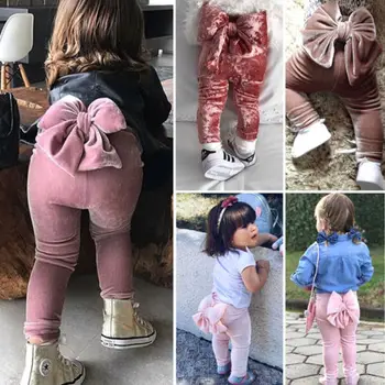Sonbahar Kış 2 İla 6 Yıl Kızlar Baskı pamuklu pantolonlar Bebek Kız Tayt Toddler Klasik Tayt Çocuk Kız Pantolon