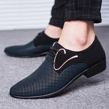 Sıcak satış iş ofis erkek deri ayakkabı sivri erkek rahat tek ayakkabı büyük boy erkek ayakkabıları 38-48