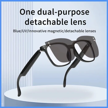 T2 Akıllı Gözlük Kulaklık kablosuz bluetooth Güneş Gözlüğü Açık Spor kulaklık Arama Müzik Anti-Mavi Gözlük Ayrılabilir lens