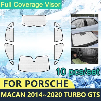 Tam Kapak Güneş Şemsiyeleri Porsche Macan 2014 İçin 2015 2016 2017 2018 2019 2020 Turbo GTS Araba Ön Camları Aksesuarları Visor Güneş