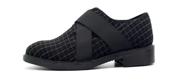 Yeni ekose kenevir erkek Moda Nefes sivri burun Açık spor ayakkabılar üzerinde kayma elastik günlük erkek ayakkabısı