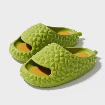 Yetişkin Durian Terlik kadın Yeni Yaz Komik Moda plaj ayakkabısı INS Erkekler Yumuşak Taban Serin Terlik Kapalı Açık Sandalet 36-45