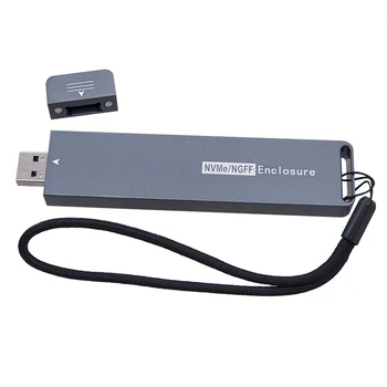 Çift Protokol M. 2 SATA NVME USB Adaptör Kutusu SSD M2 NGFF Muhafaza NVME USB 3.1 10Gbps Kutusu Desteği M/B + M Anahtar M. 2 SSD RTL9210B