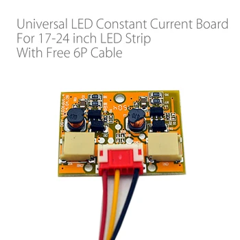 10 Adet / grup Evrensel Sabit akım kurulu LCD tamir için LED Şerit 10-24 inç LED Şerit Panel arka sürücü 6P kablo ile