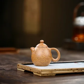 100 ml klasik Yixing mor kil demlik ham cevher bölüm çamur güzellik su ısıtıcısı Zisha ejderha yumurta çay Potu çin çay setleri aksesuarları