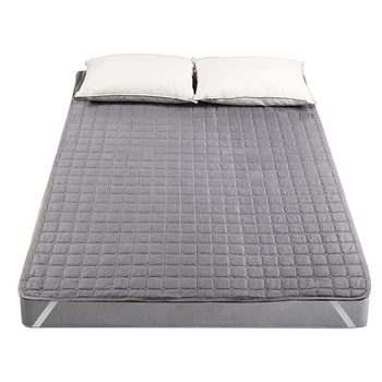 %100 % Pamuk Ayarlanabilir Yatak Örtüleri Kaymaz Yatak Pedi elastik bantlar İçin Tek Kişilik Çift Kişilik Kral çift kişilik yatak, 140/160/200cm