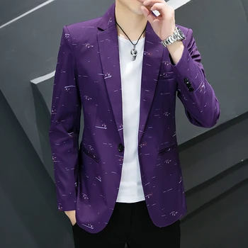 2023 Moda high-end yakışıklı erkek Blazer yeni rahat Blazer ceket gençlik Kore versiyonu ince trend erkek Blazer