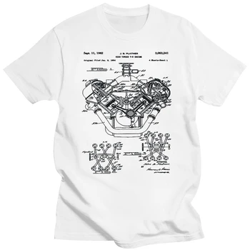 426 Hemı V8 Motor Gömlek Mekanik Hediye Araba Sevgilisi Dişli Tamir Shoptee Gömlek Erkekler sıfır yaka bluzlar Erkek Yeni Moda Erkekler İçin