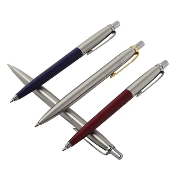 5 ADET Baikingift Metal Tükenmez Kalem Basın Tarzı Ticari Hediye Kalemler Okul Ofis İçin Çekirdek otomatik tükenmez kalem Unisex Kalem 0.7 mm