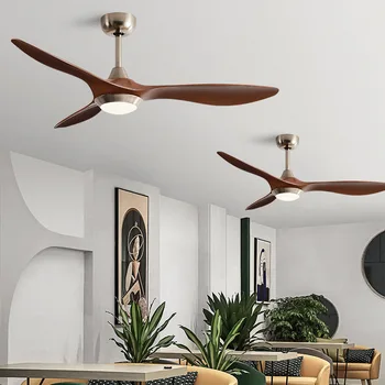 52 İnç Vintage tavan vantilatörleri ışıkları ile dekoratif basit Ev fan lambası uzaktan Kumanda invertör motoru Yatak Odası Vantilatör