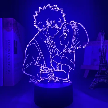 Anime 3d Led Gece Lambası My Hero Academia için yatak odası dekoru doğum günü hediyesi Manga Gadget My Hero Academia Katsuki Bakugo ışık