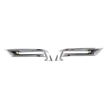 Araba Krom Gümüş Ön Tampon Alt İzgara Trim Şeritler Sis Lambası krom çerçeve Trim Honda HRV için HR-V 2021 2022 2023