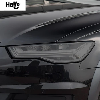 Audi için A6 C7 4G S6 RS6 2012-2018 Araba Far koruyucu film Füme Siyah Tonu Wrap Vinil Şeffaf TPU Etiket