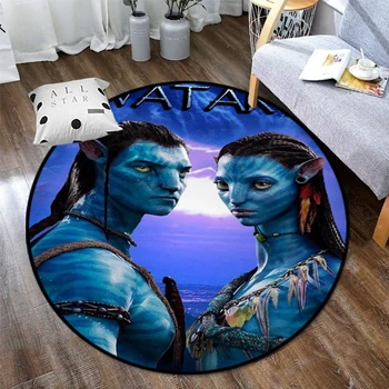 Avatar Son filmler yuvarlak halı Avatar Yolu Su 3d desen Oturma Odası Dekoratif halı kaymaz sandalye paspaslar