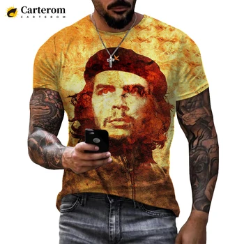 Che Guevara 3D baskılı tişört Unisex Moda Rahat Serin T Shirt Harajuku Streetwear Üstleri Erkek Kadın Yaz Büyük Boy T-shirt