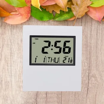 Duvar saati Dijital Elektrikli Büyük Ekran Büyük Boy Oturma Odası Mutfak için Sıcaklık Termometre Takvim Ev Dekor Pil