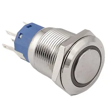 EE destek 12 V 5A 19mm Renkler LED ışık Melek Göz Metal Push Button Anahtarı Araba Styling