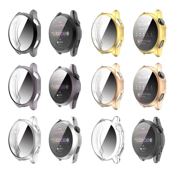 Ekran Koruyucu Kılıf huawei İzle 3/3 Pro Galvanik TPU İzle Kapak Kabuk Smartwatch Aksesuarları