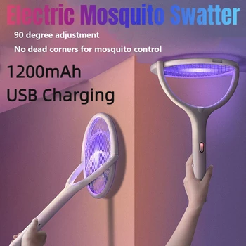 Elektrikli Sineklik Şarj Edilebilir böcek tuzağı Raketi Öldürür Lamba Elektronik Cibinlik Tuzak Sinekler Yaz sineklik