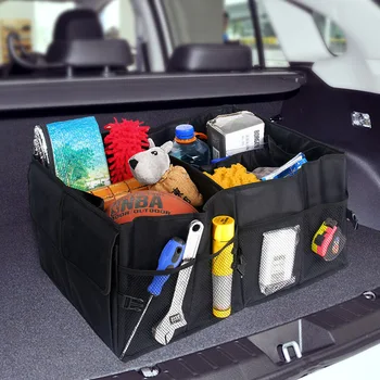 Evrensel Katlanabilir Araba Organizatör Bagaj Kutusu Taşınabilir Çanta saklama kutusu Kargo Siyah Oto Kamyon SUV İçin Bagaj Kutusu